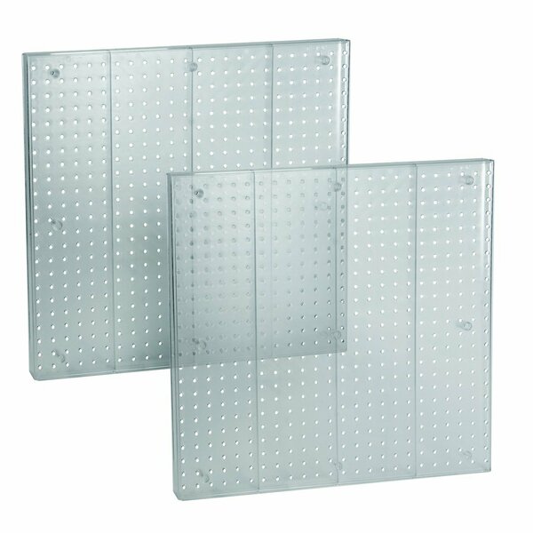 Azar Displays Pegboard Wall Panel Storage Solution, Size: 24'' x 24'', 2PK 772424-CLR-2PK